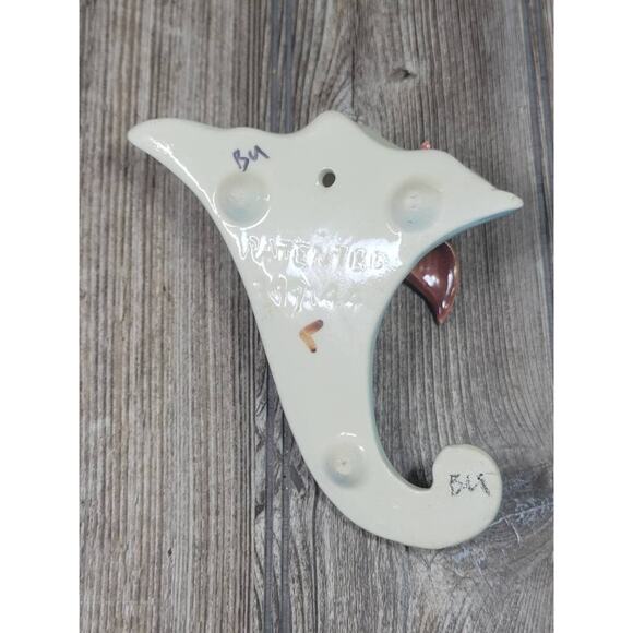 Vintage Wall Pocket Vase, Duck 149144 Cattails & Cornucopia - Picture 3 of 4